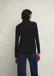 Mischa Roll Neck Top, Hobbs Black, hi-res