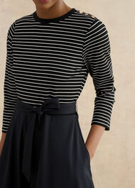 Viviana Dress, Navy Ivory, hi-res