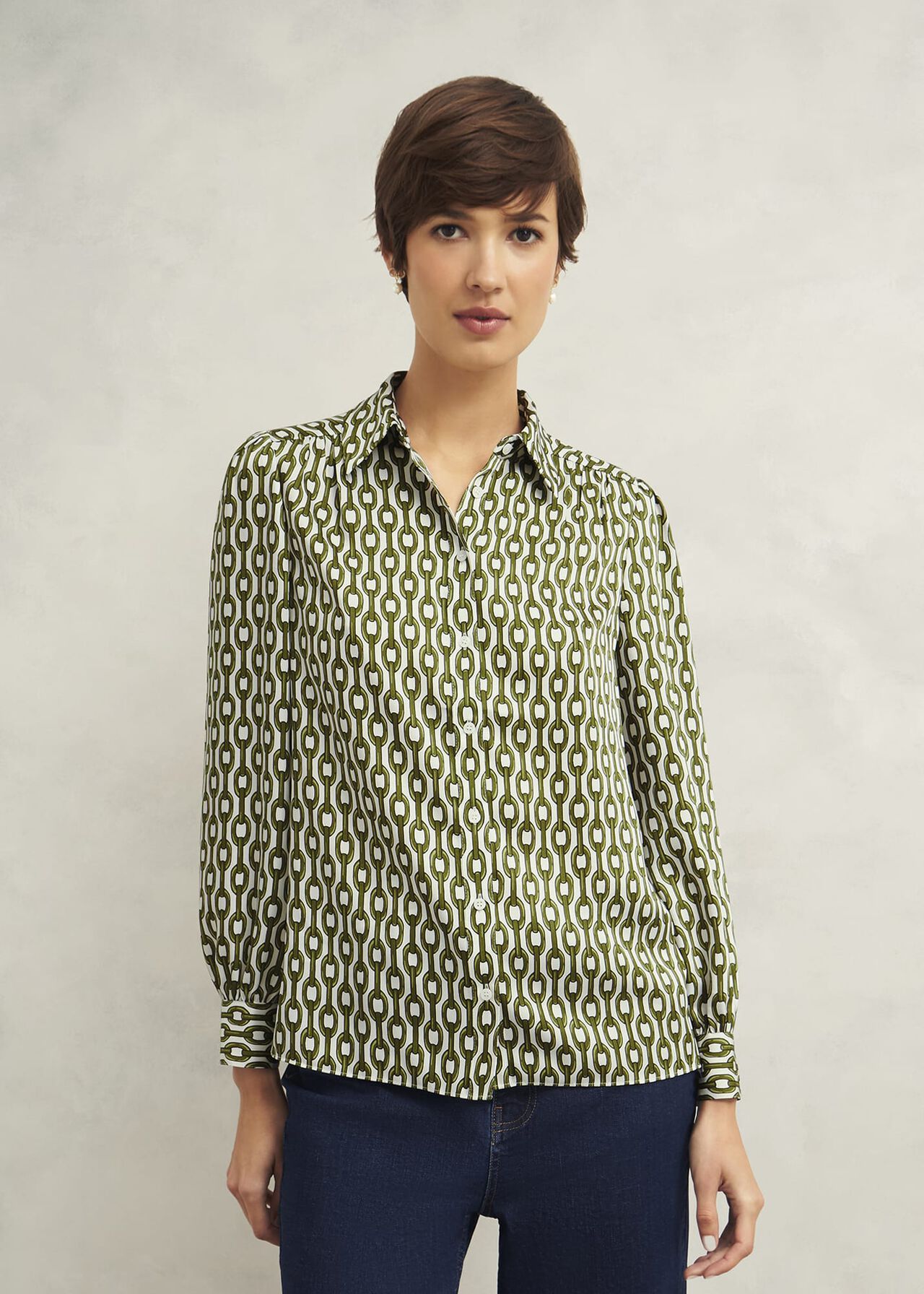Tallie Shirt, Ivory Green, hi-res