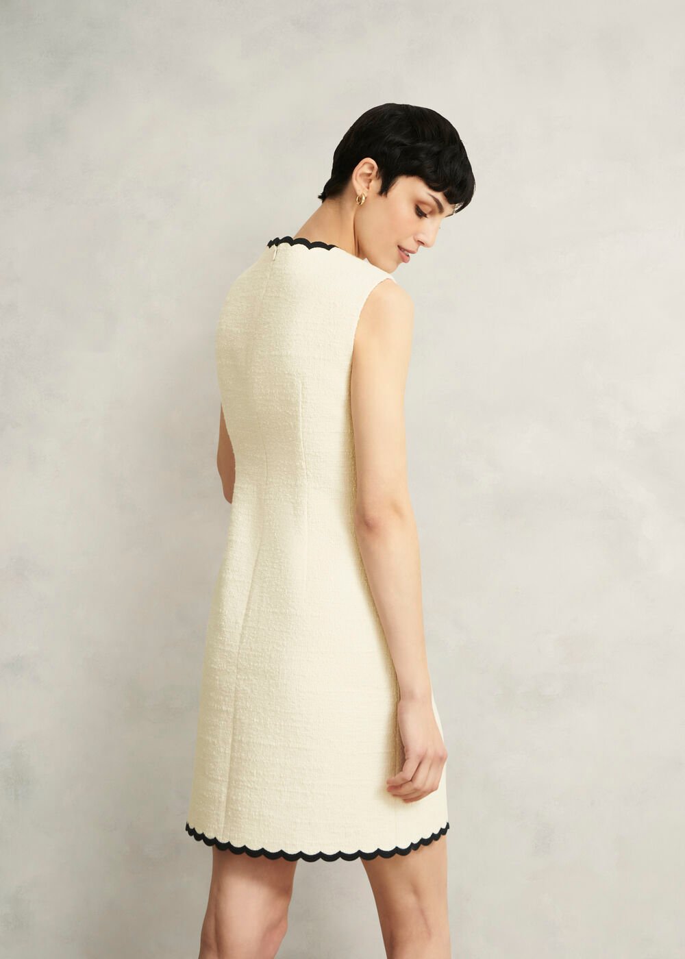 Laskett Boucle Mini Dress, Buttercream, hi-res