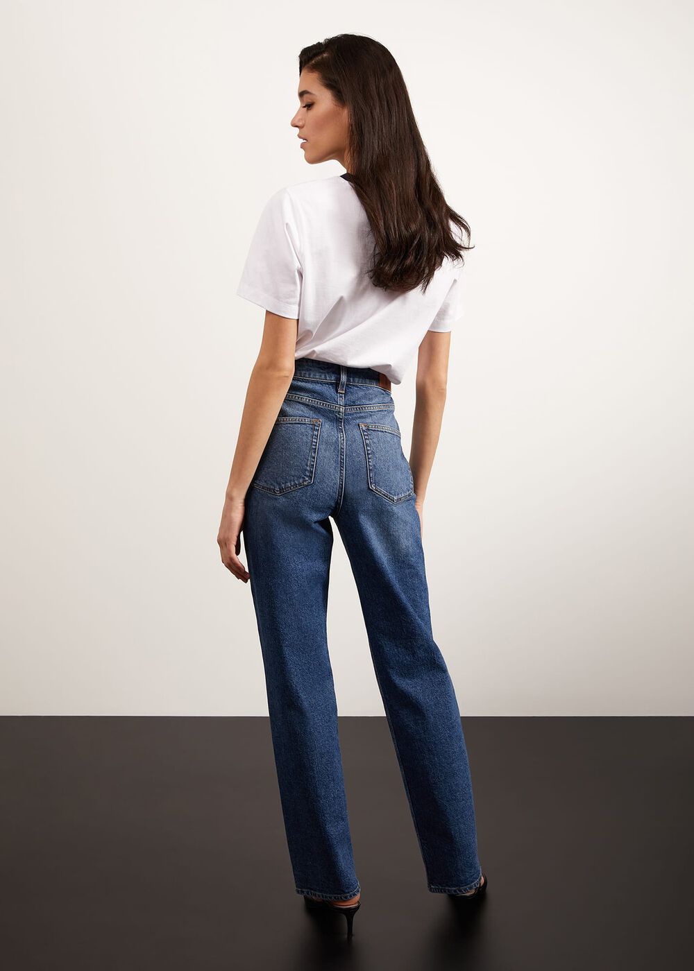 Leigh Straight Jeans, Mid Wash, hi-res