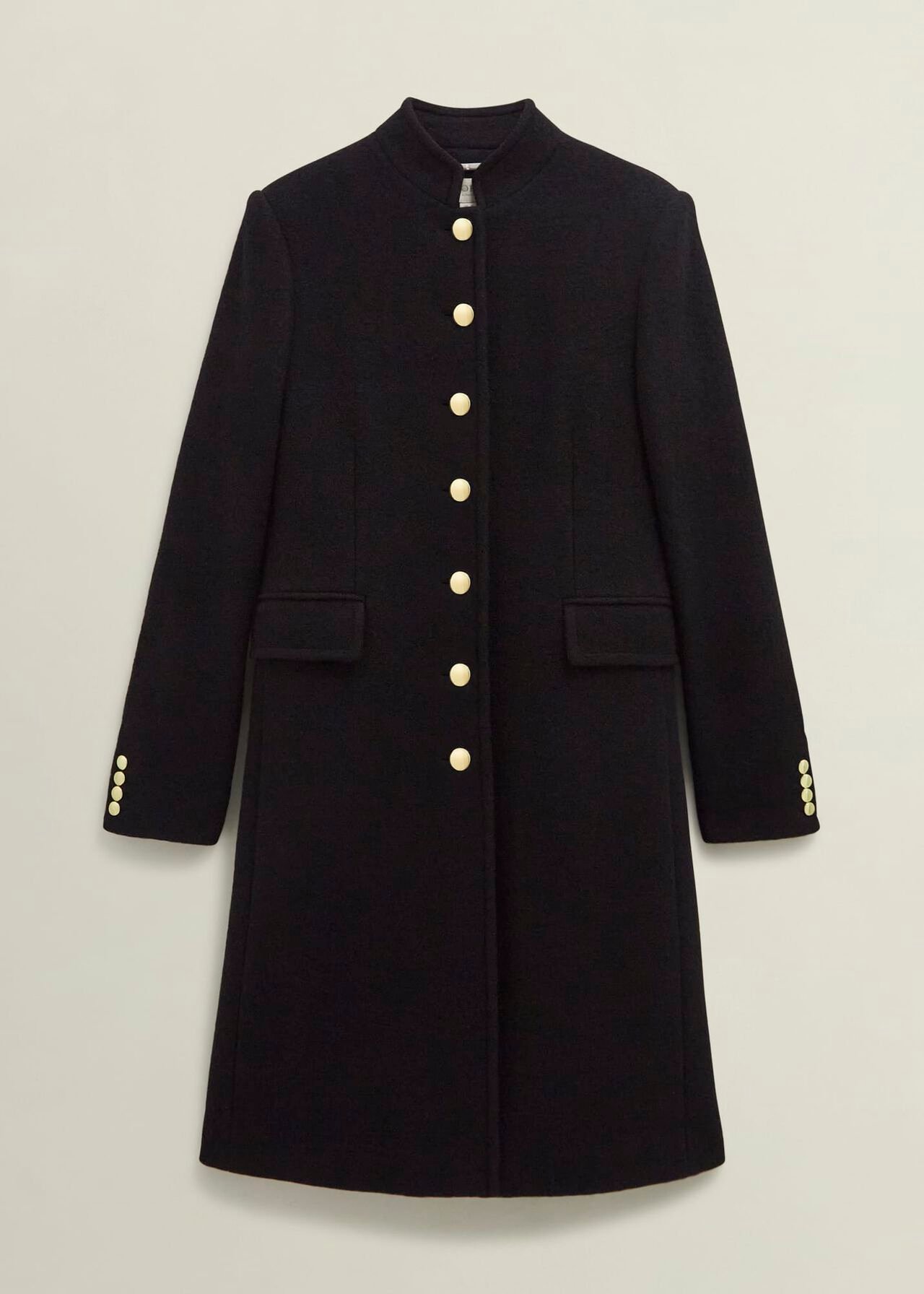 Wilma Wool Coat, Black, hi-res