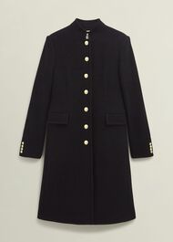 Wilma Wool Coat, Black, hi-res