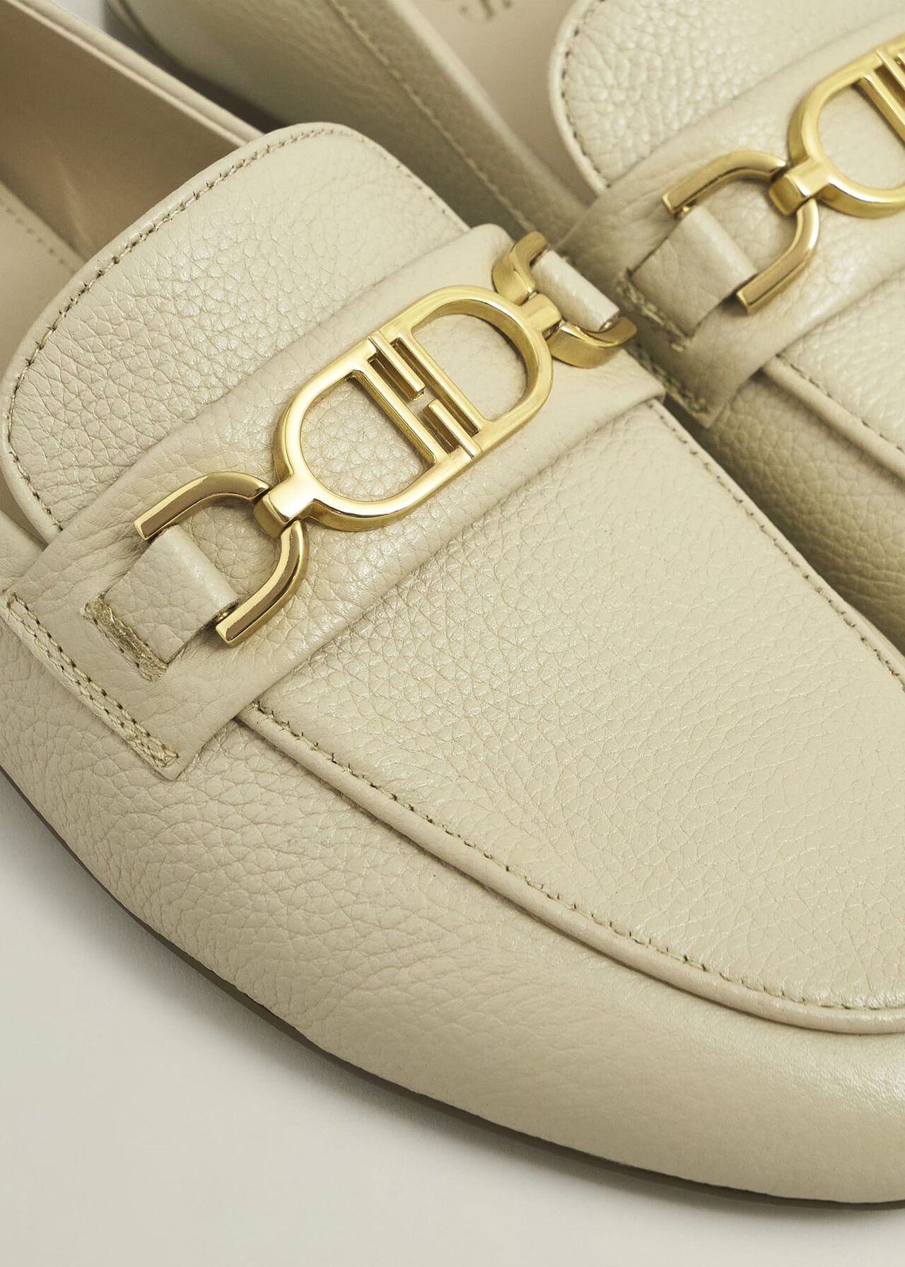 Pheobe Leather Loafers, Chalk Beige, hi-res