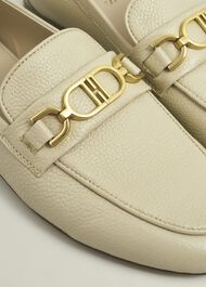 Pheobe Leather Loafers, Chalk Beige, hi-res