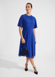 Petite Samara Fit And Flare Dress, Lapis Blue, hi-res
