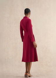 Ginny Shirt Midi Dress, Beetroot Pink, hi-res