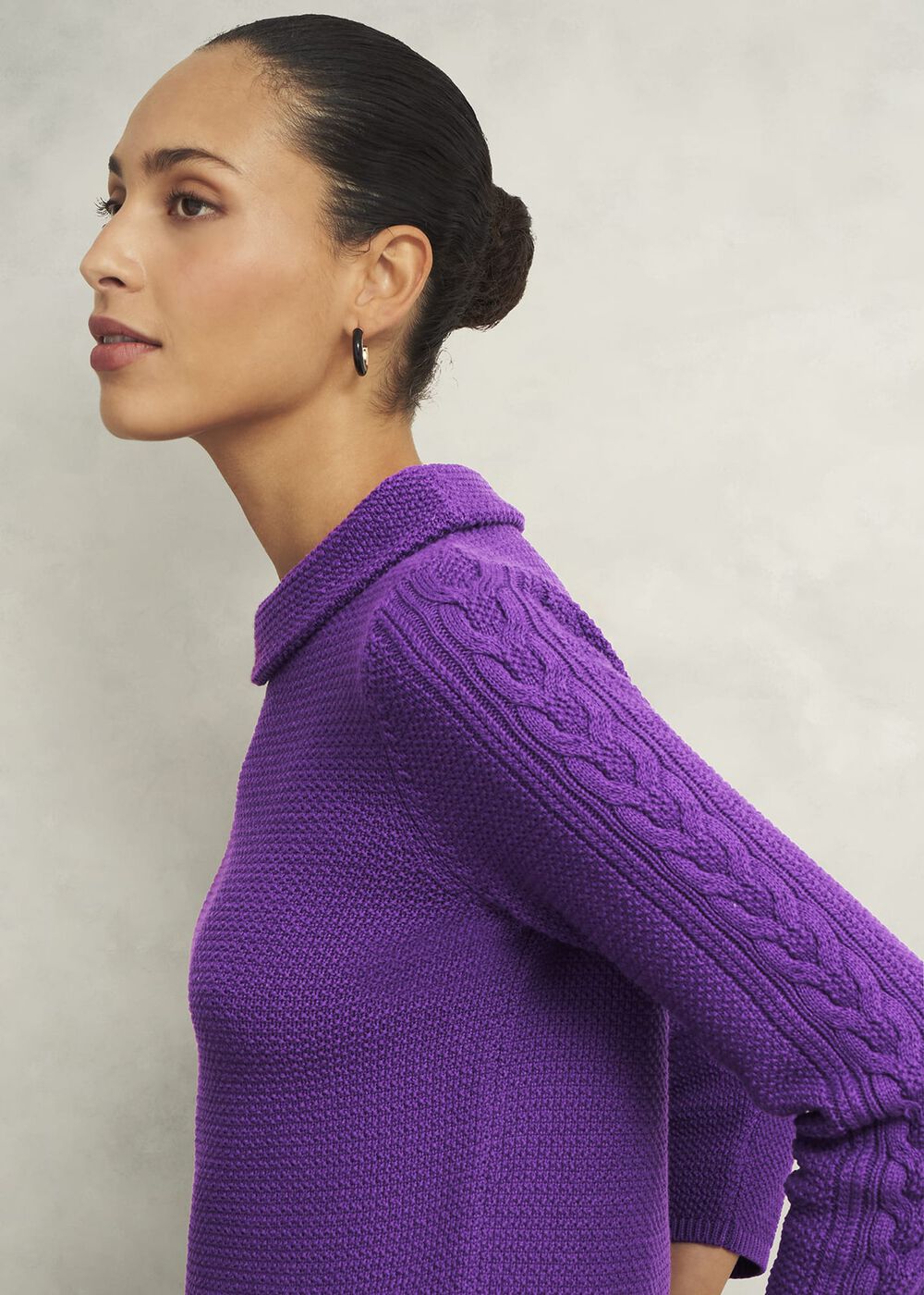 Camilla Cotton Sweater, Amaranth Purple, hi-res