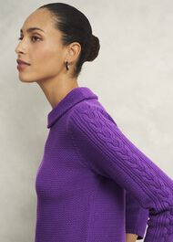 Camilla Cotton Sweater, Amaranth Purple, hi-res