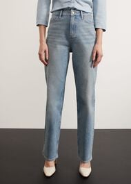 Leigh Straight Jeans, Light Blue, hi-res