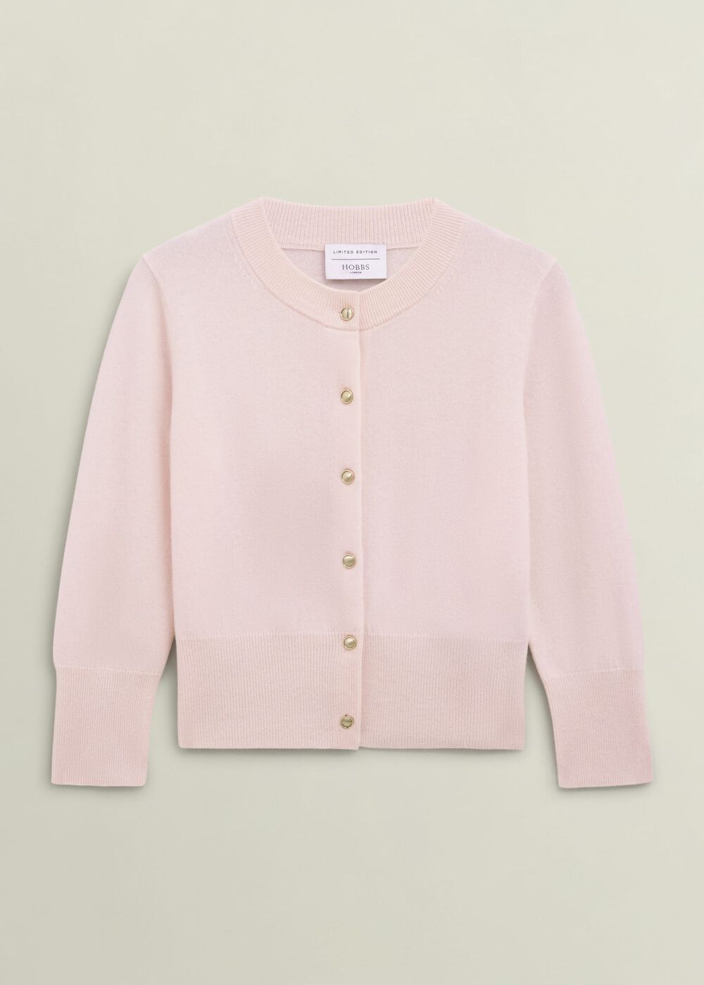Pink Tresco Wool Cashmere Crew Neck Knitted Jumper, Pale Pink, hi-res
