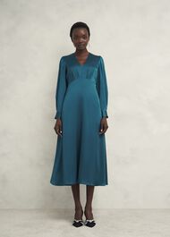 Anais Midi Dress, Kyanite Blue, hi-res