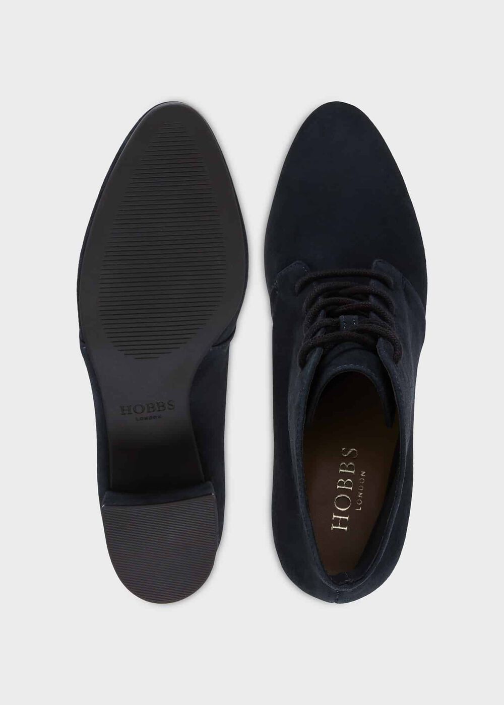 Hetty Lace Up Ankle Boots, Navy, hi-res