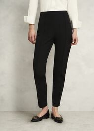 Lexi Slim Travel Pants, Black, hi-res