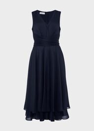 Viola Fit And Flare Dress, Midnight Navy, hi-res
