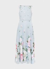 Carly Floral Midi Dress, Blue Multi, hi-res