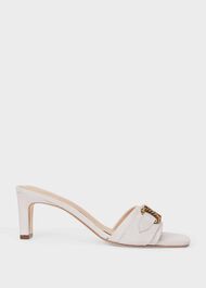 Alva Leather Mules , White, hi-res