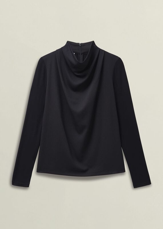 Arielle Cowl Neck Long Sleeve Blouse