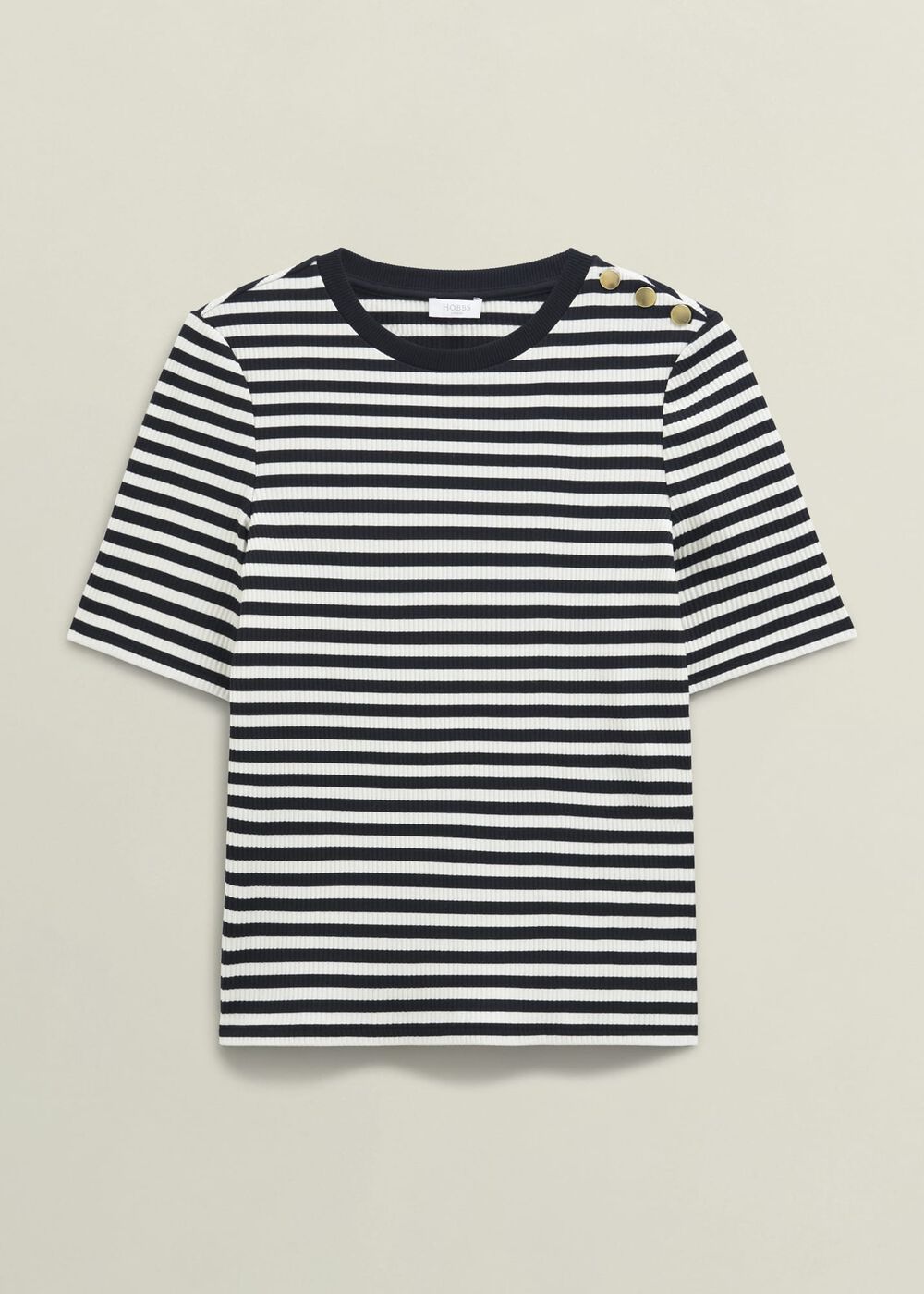 Tamsin Stripe T-Shirt, Ivory Navy, hi-res