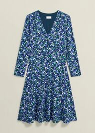 Petite Demi Jersey Dress, Green Multi, hi-res