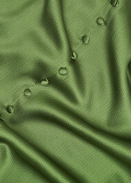 Petite Isabelle Textured Satin Dress, Bay Leaf Green, hi-res