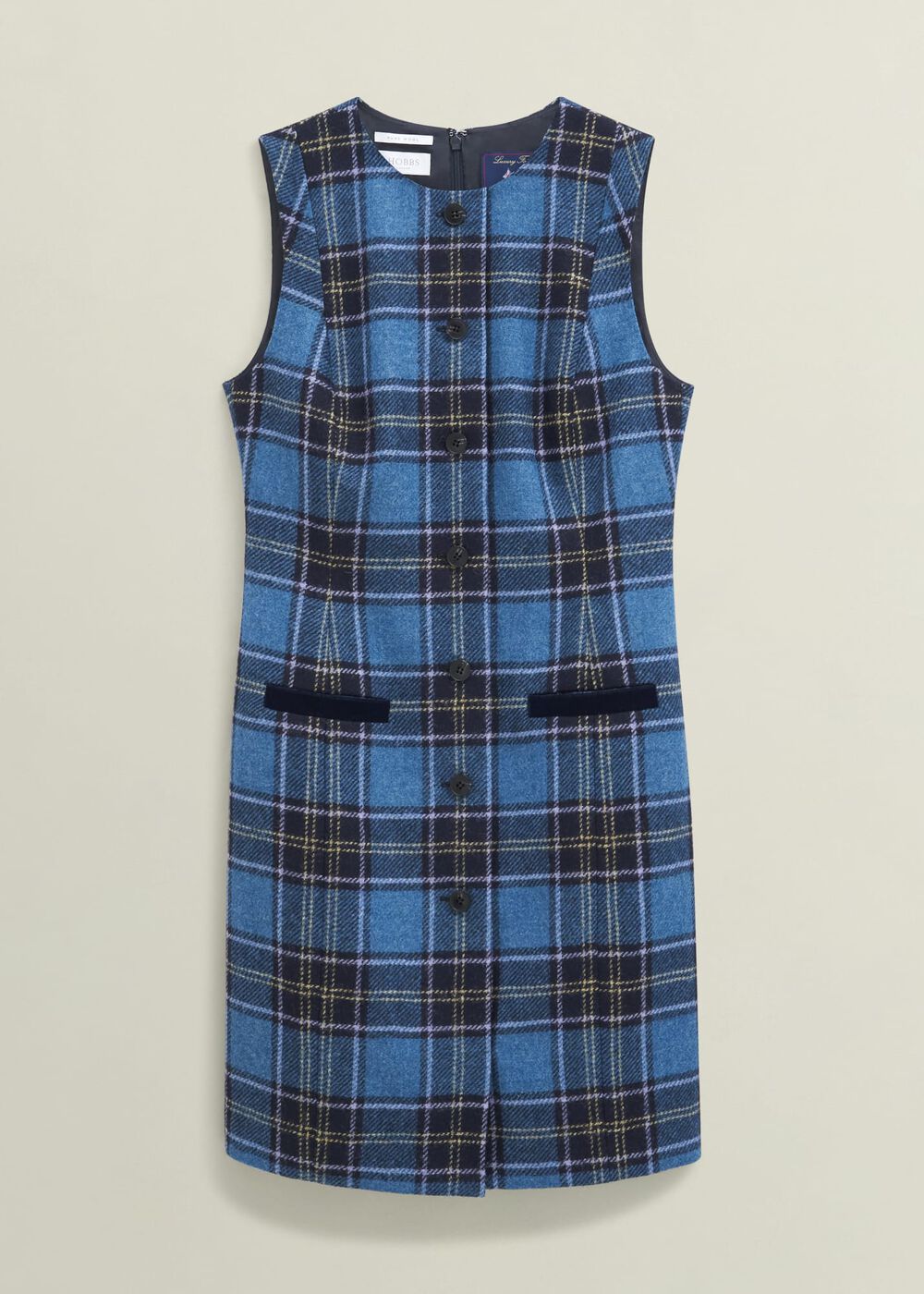 Petite Joella Wool Dress, Blue Multi, hi-res