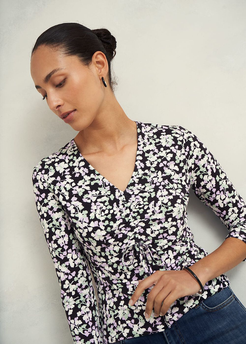 Simmy Printed Top, Navy Multi, hi-res