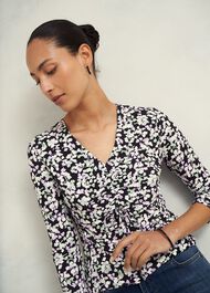 Simmy Printed Top, Navy Multi, hi-res