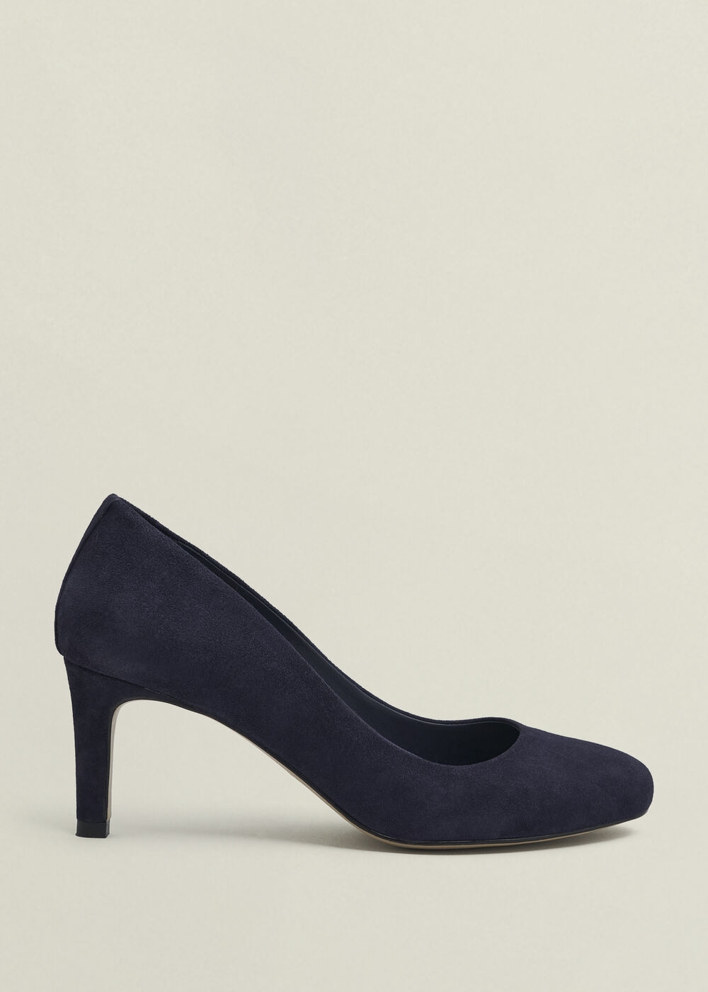 Lizzie Suede Court Shoes, Midnight Navy, hi-res