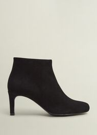 Lizzie Suede Ankle Boots, Black, hi-res