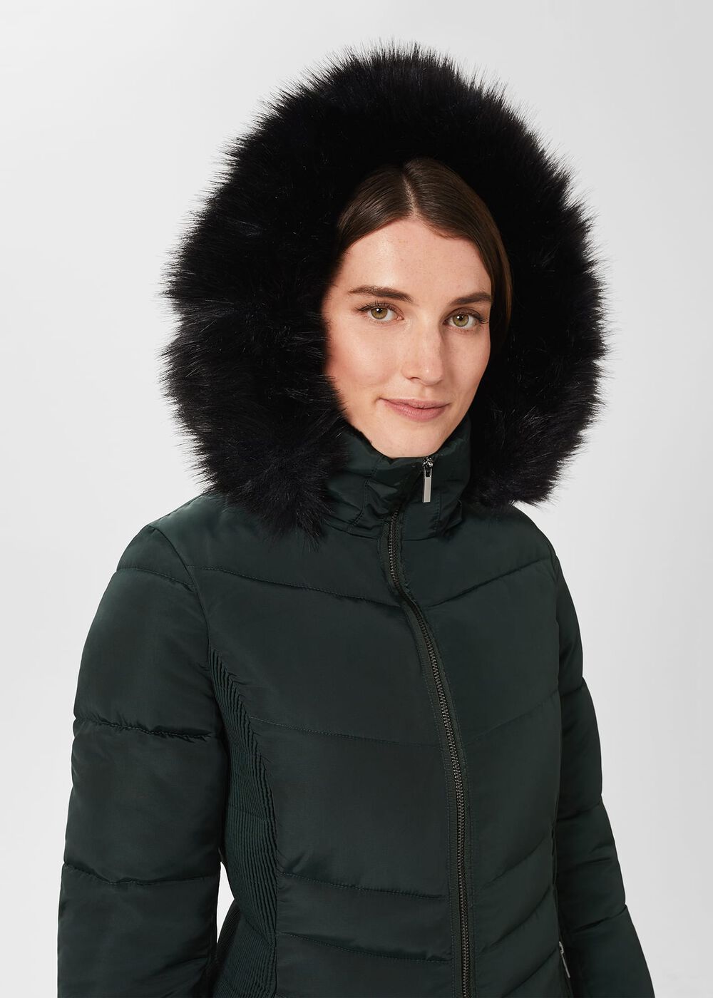 Tali Puffer With Hood, Dark Ivy Green, hi-res