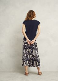 Addison Knitted Top with Wool, Hobbs Navy, hi-res