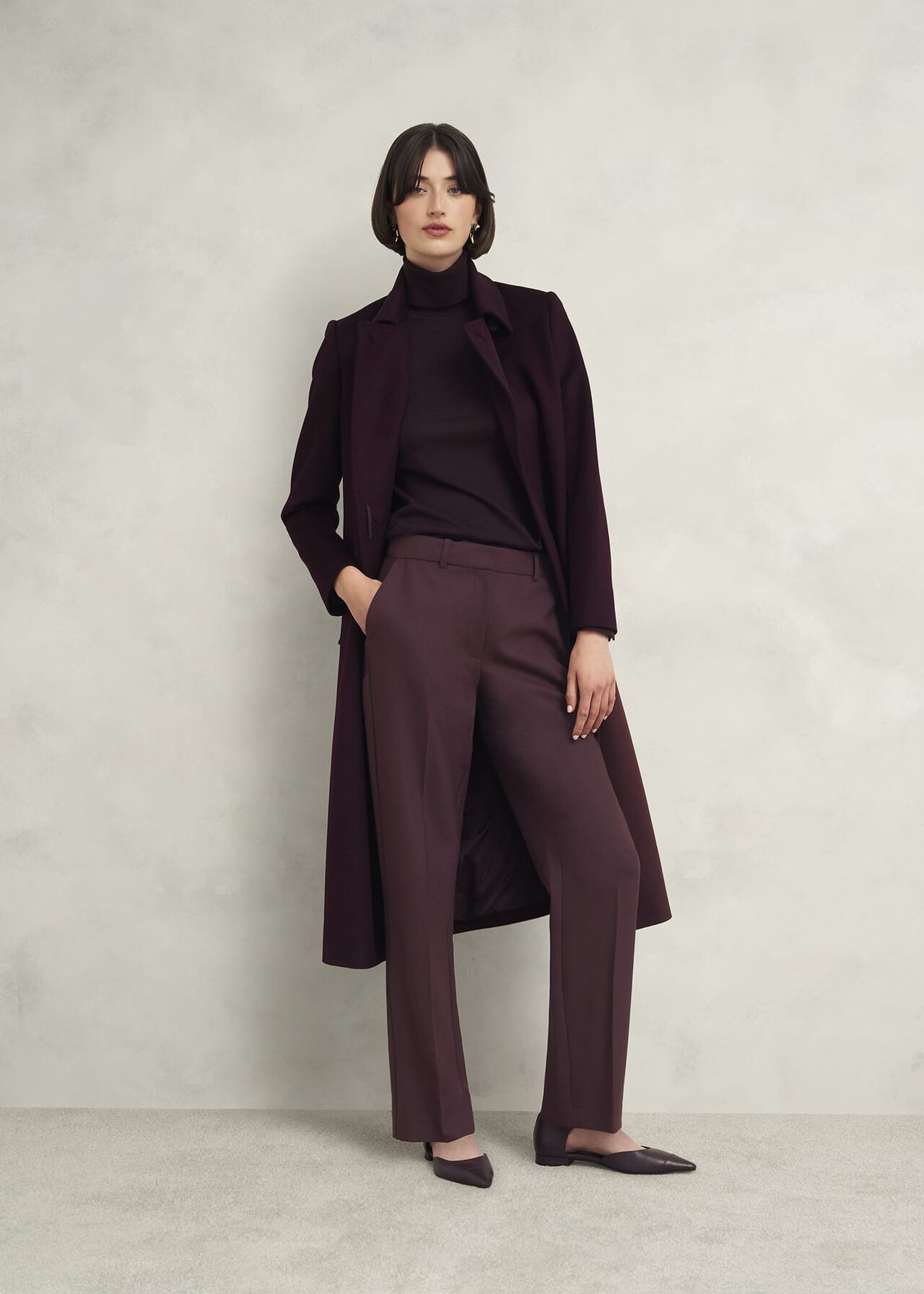 Gerrie Straight Trousers, Malbec Purple, hi-res