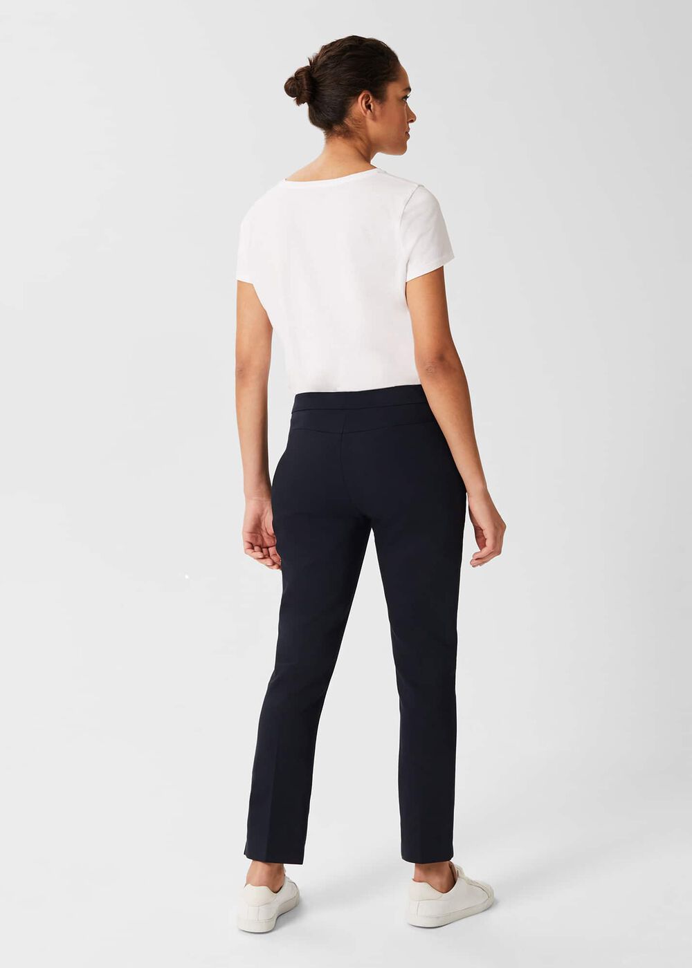 Annie Slim Pants With Stretch, Navy, hi-res