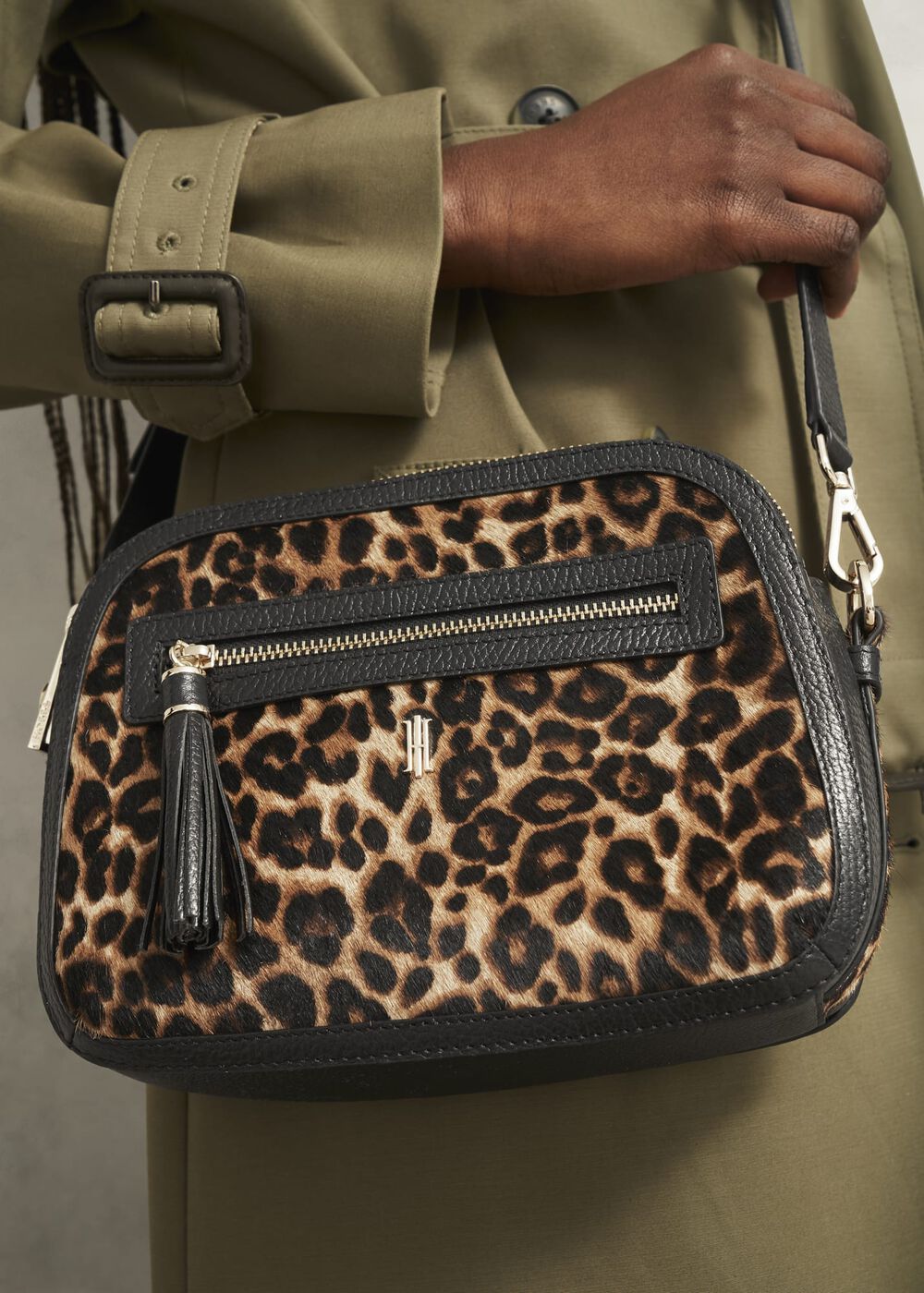 Carlton Leather Crossbody Bag, Leopard Print, hi-res