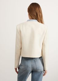 Draycott Cropped Jacket, Ivory, hi-res