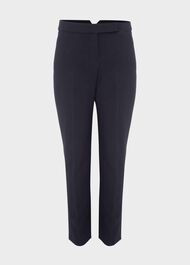 Leila Slim Pants With Stretch, Navy, hi-res