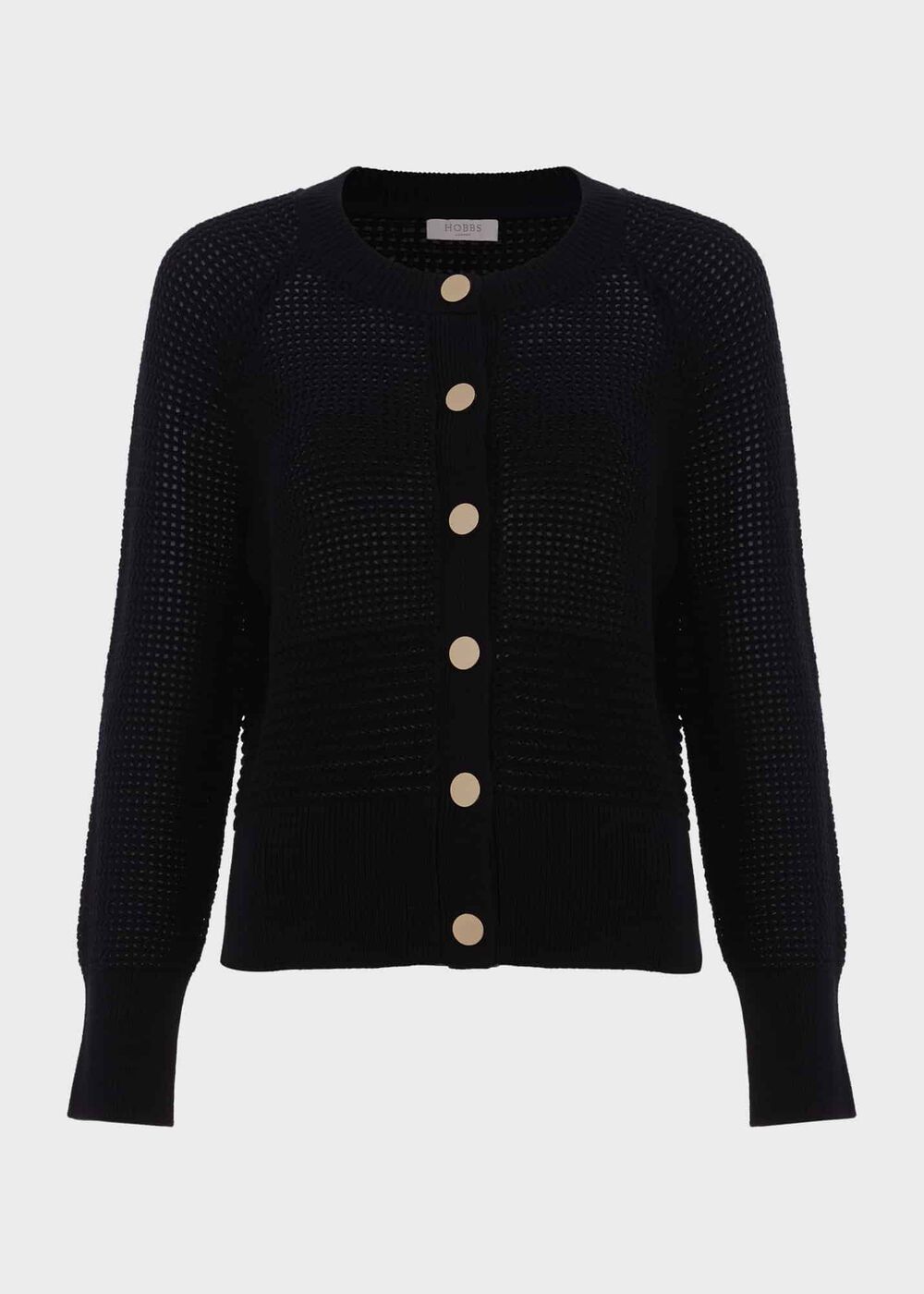 Florentina Cotton Cardigan, Hobbs Navy, hi-res