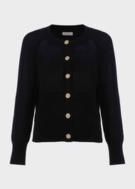 Florentina Cotton Cardigan, Hobbs Navy, hi-res