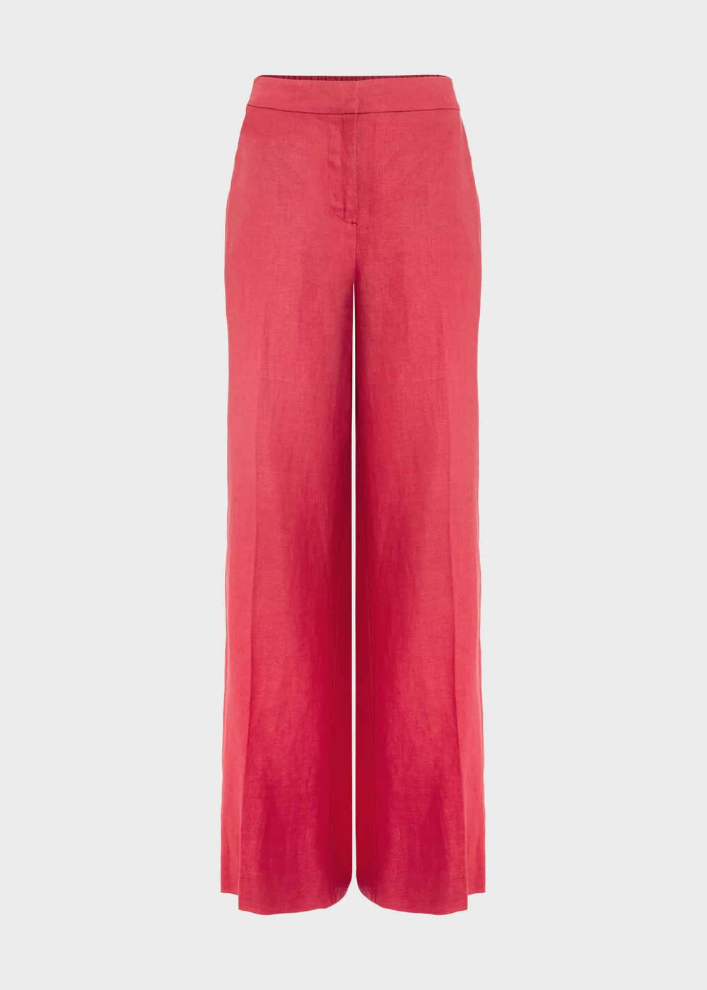 Petite Mirabel Wide Linen Pants, Raspberry Pink, hi-res
