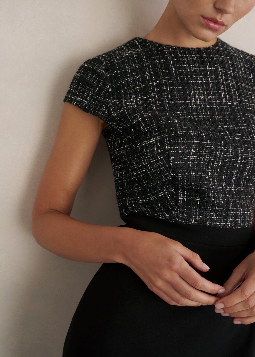 Esme Match Black Dress, Black White, hi-res