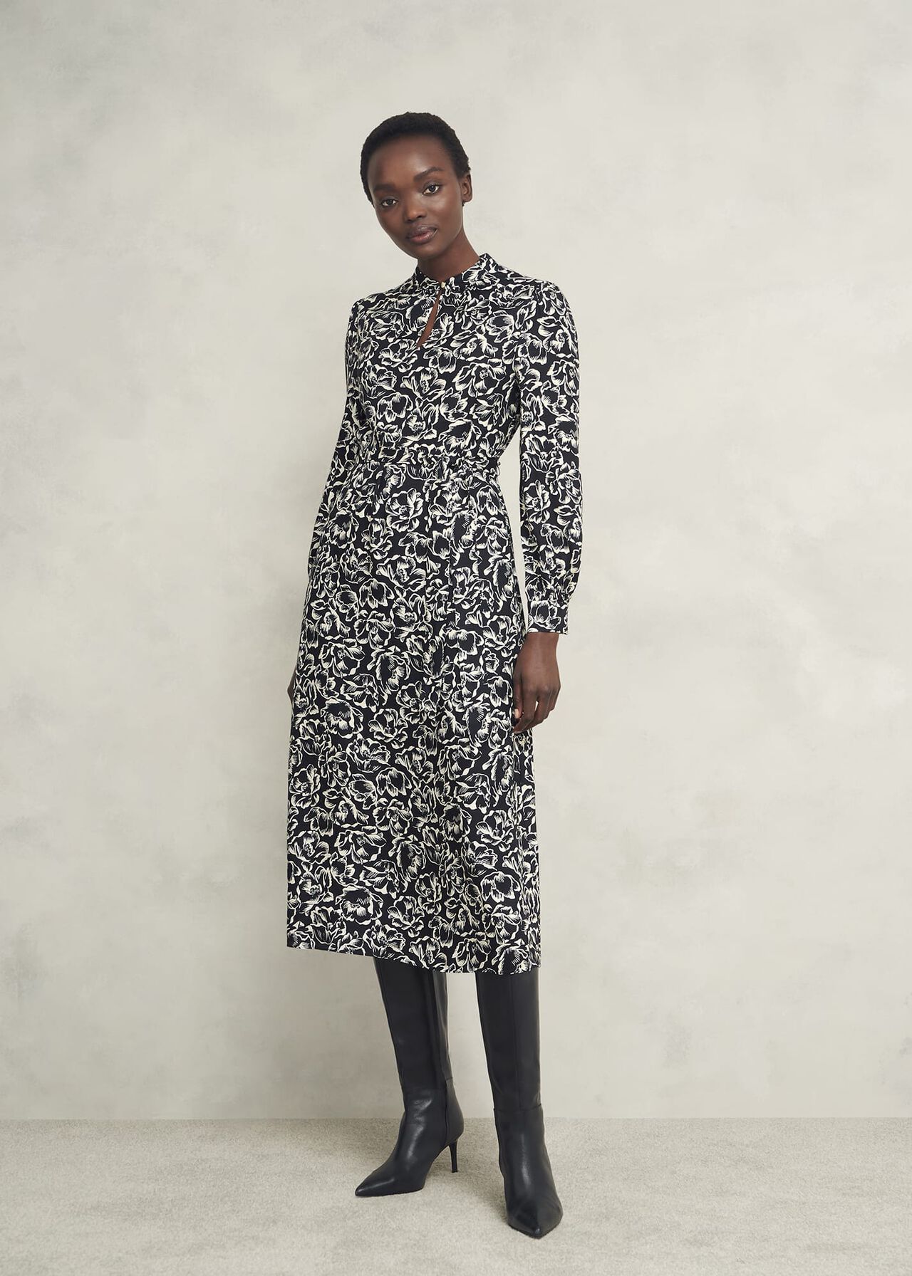 Cynthia Dress, Black Cream, hi-res