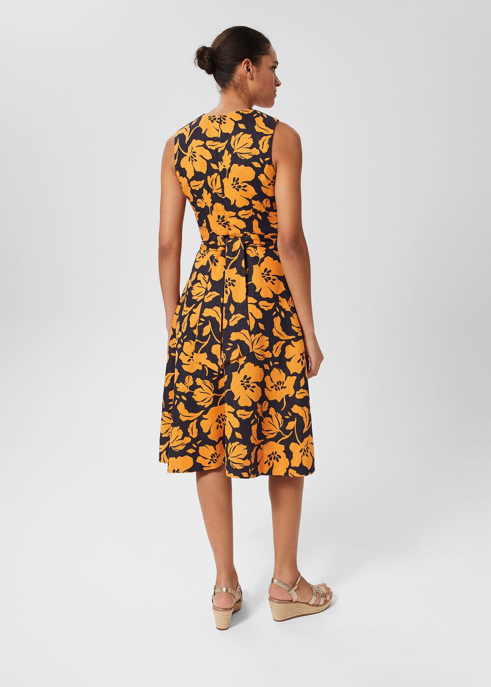 Twitchill Dress, Navy Orange, hi-res