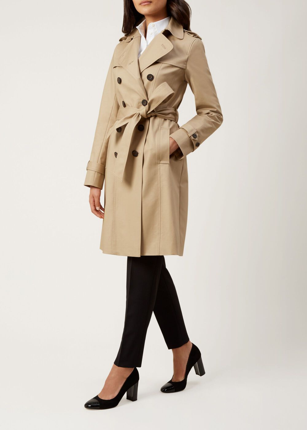 Saskia Water Resistant Trench Coat, Mocha, hi-res