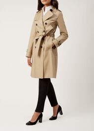 Saskia Water Resistant Trench Coat, Mocha, hi-res