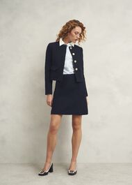 Marie Jacket With Wool, Navy, hi-res