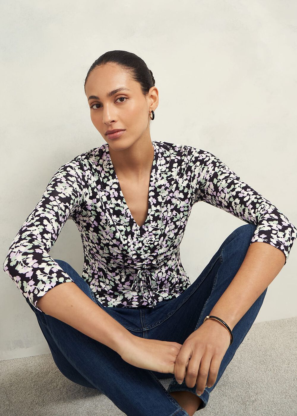 Simmy Printed Top, Navy Multi, hi-res