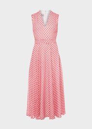 Lucy Printed Fit And Flare Dress, Ivory Multi, hi-res