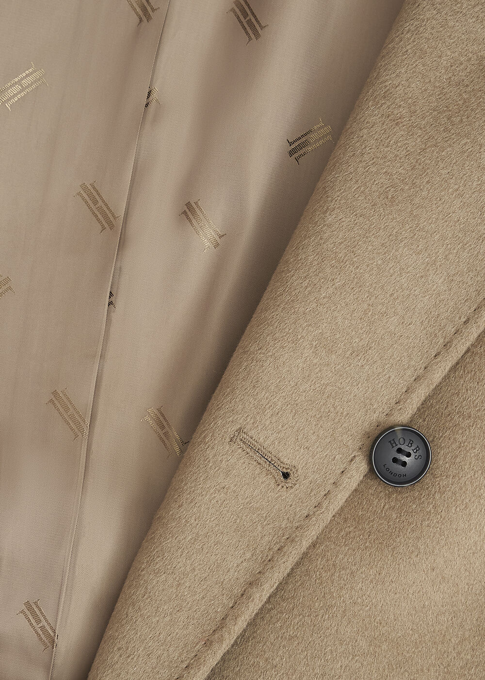 Petite Livia Wool Wrap Coat, Neutral, hi-res