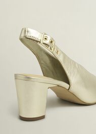 Kali Leather Sandals, Gold, hi-res
